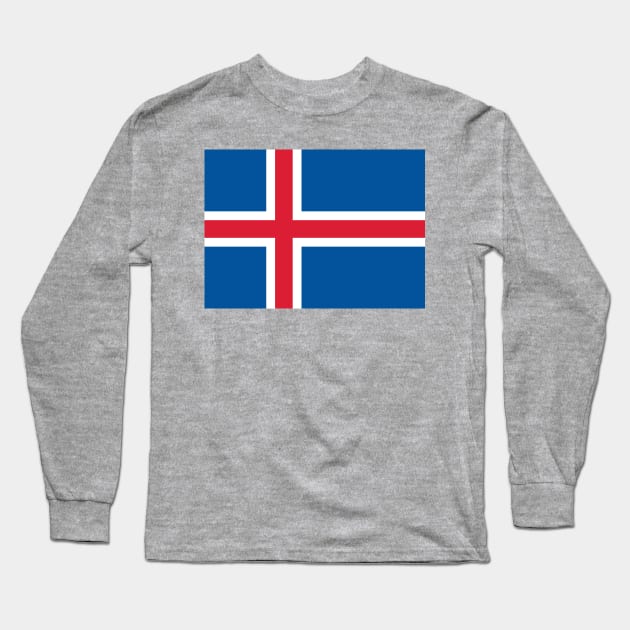 Flag of Iceland Long Sleeve T-Shirt by brigadeiro